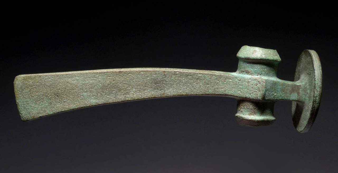 RARE ANCIENT EUROPEAN BRONZE AGE DISK-BUTTED BATTLE AXE *CEL029