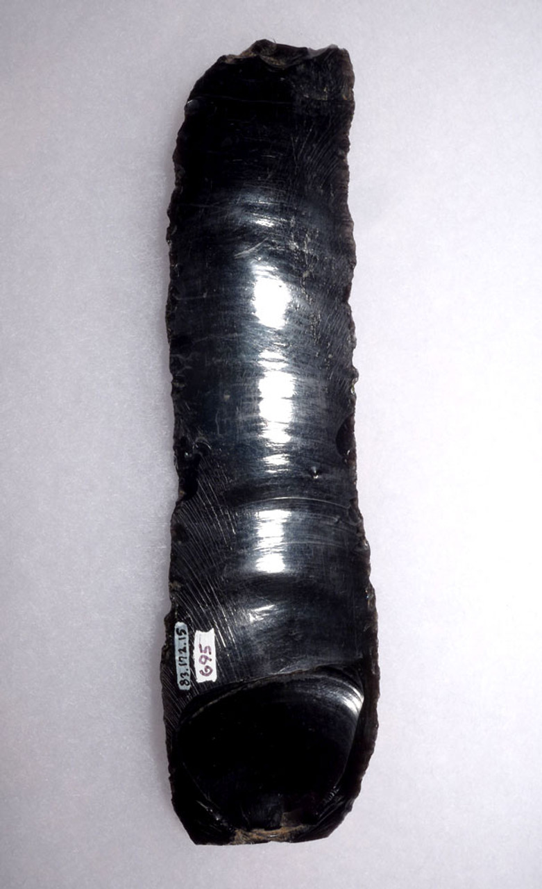 LARGE MAYAN OBSIDIAN PRE-COLUMBIAN PRISMATIC KNIFE BLADE  *PC451