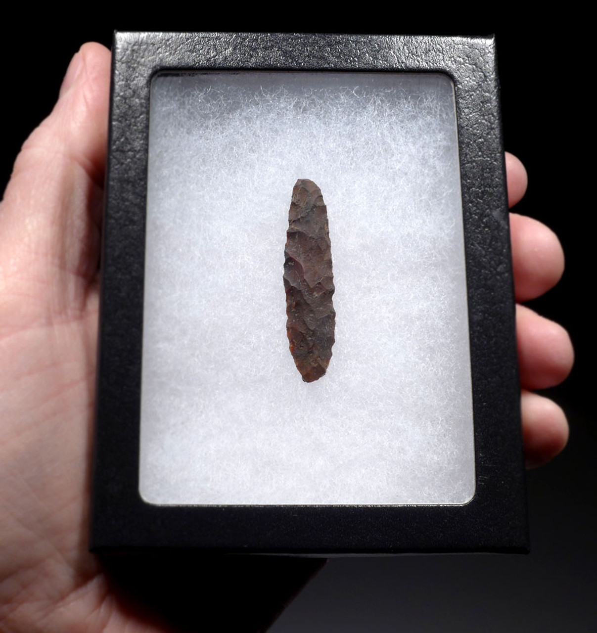 RARE RUSSIAN NEOLITHIC VOLOSOVO CULTURE FLINT ARROWHEAD PROJECTILE POINT FROM RUSSIA  *N276
