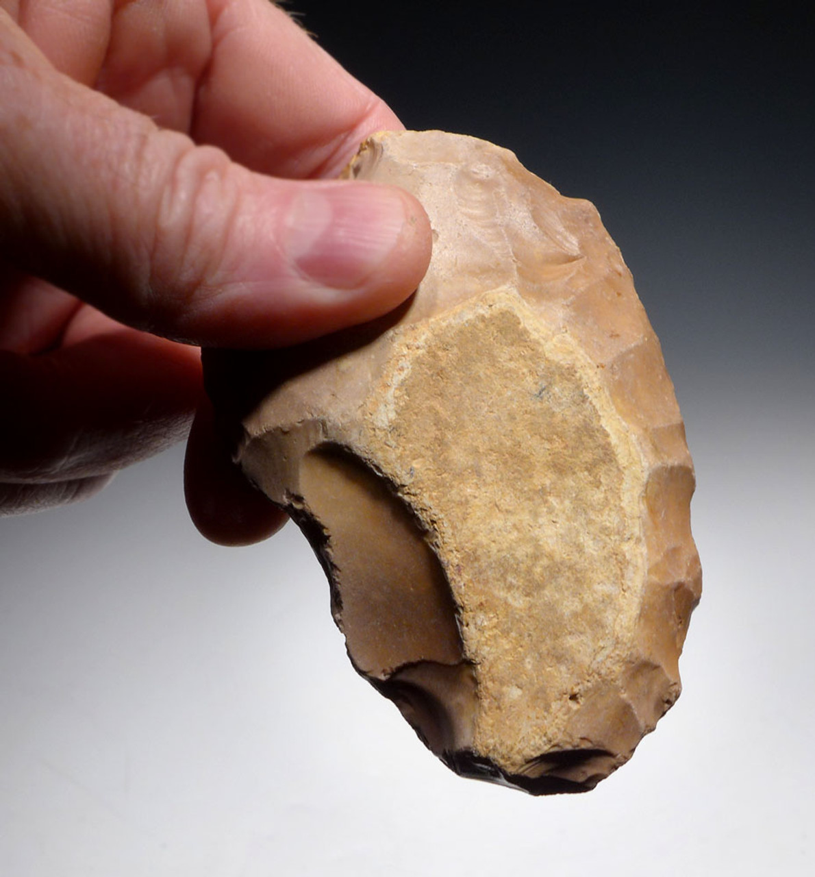 EXCELLENT MOUSTERIAN FLINT CORDIFORM HAND AXE FROM MIDDLE STONE AGE NORTH AFRICA  *M420
