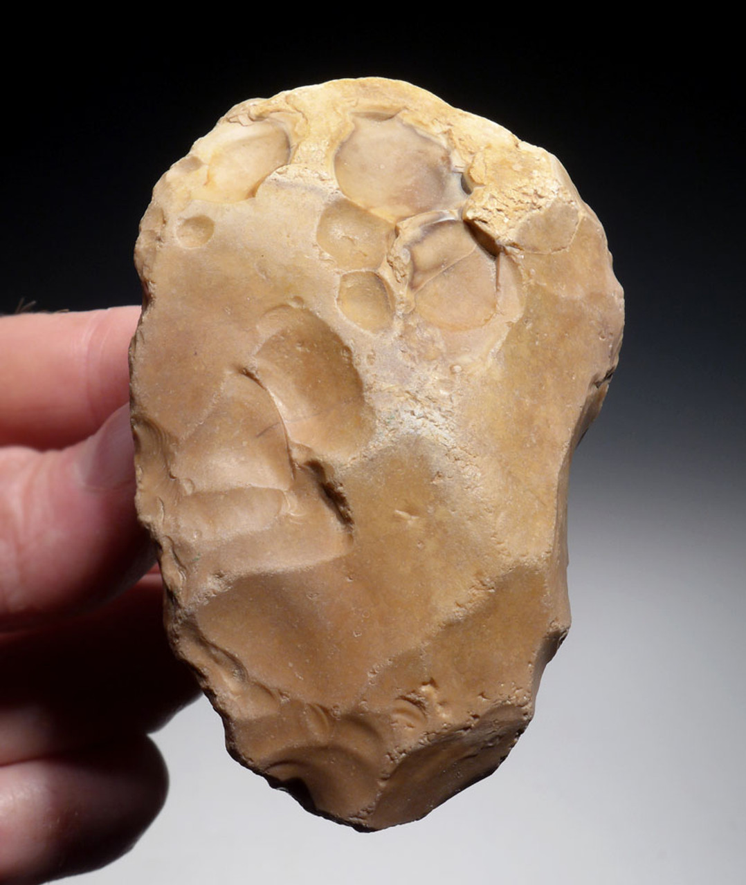 EXCELLENT MOUSTERIAN FLINT CORDIFORM HAND AXE FROM MIDDLE STONE AGE NORTH AFRICA  *M420