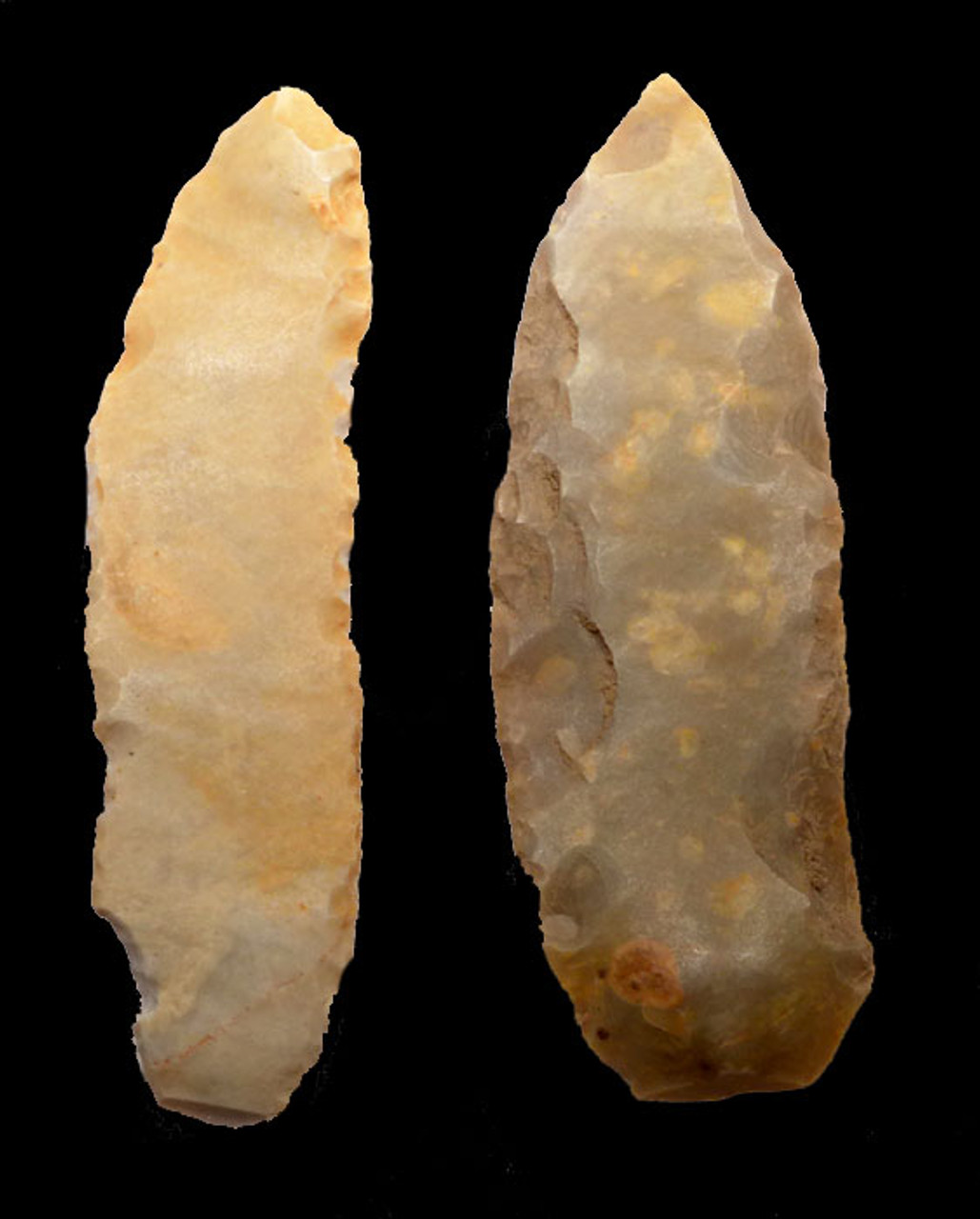 CAPSIAN AFRICAN NEOLITHIC PAIR OF LARGE FLINT BLADE KNIVES  *CAP187