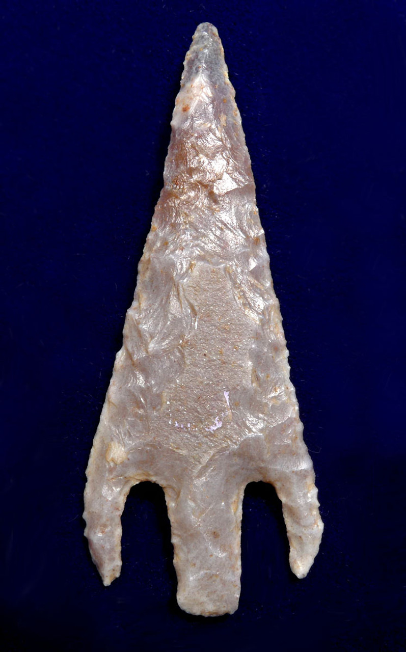 BEST OF THE BEST CAPSIAN AFRICAN NEOLITHIC LONG BARBED DELTA ARROWHEAD  *CAP416