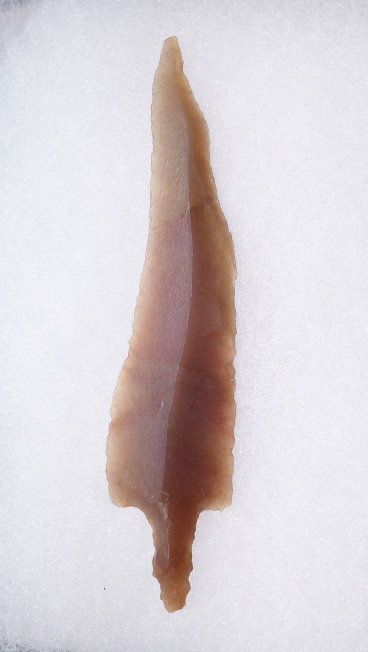 RARE EXCEPTIONALLY LONG CAPSIAN AFRICAN NEOLITHIC UNIFACIAL ARROWHEAD FOR WARFARE  *CAP400