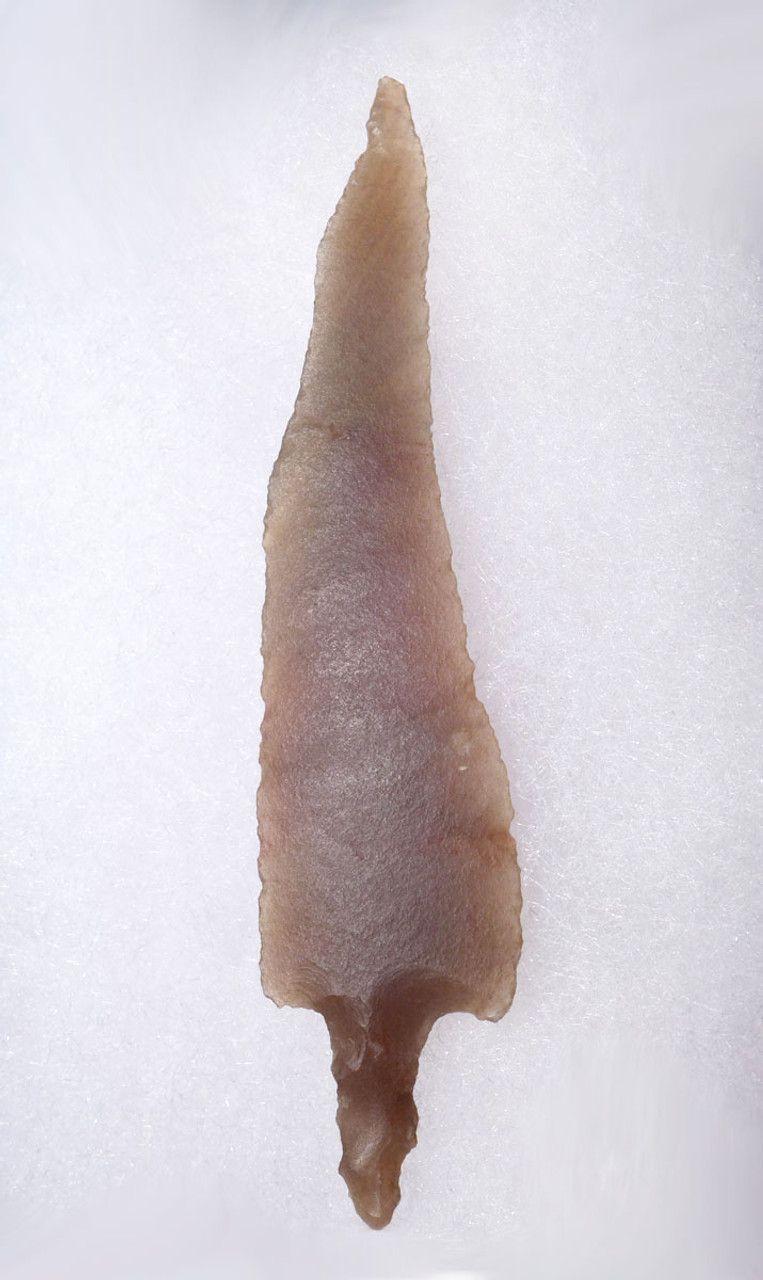 RARE EXCEPTIONALLY LONG CAPSIAN AFRICAN NEOLITHIC UNIFACIAL ARROWHEAD FOR WARFARE  *CAP400