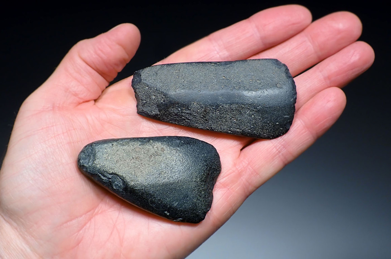 TWO AFRICAN NEOLITHIC GROUND STONE AXES FROM THE CAPSIAN CULTURE