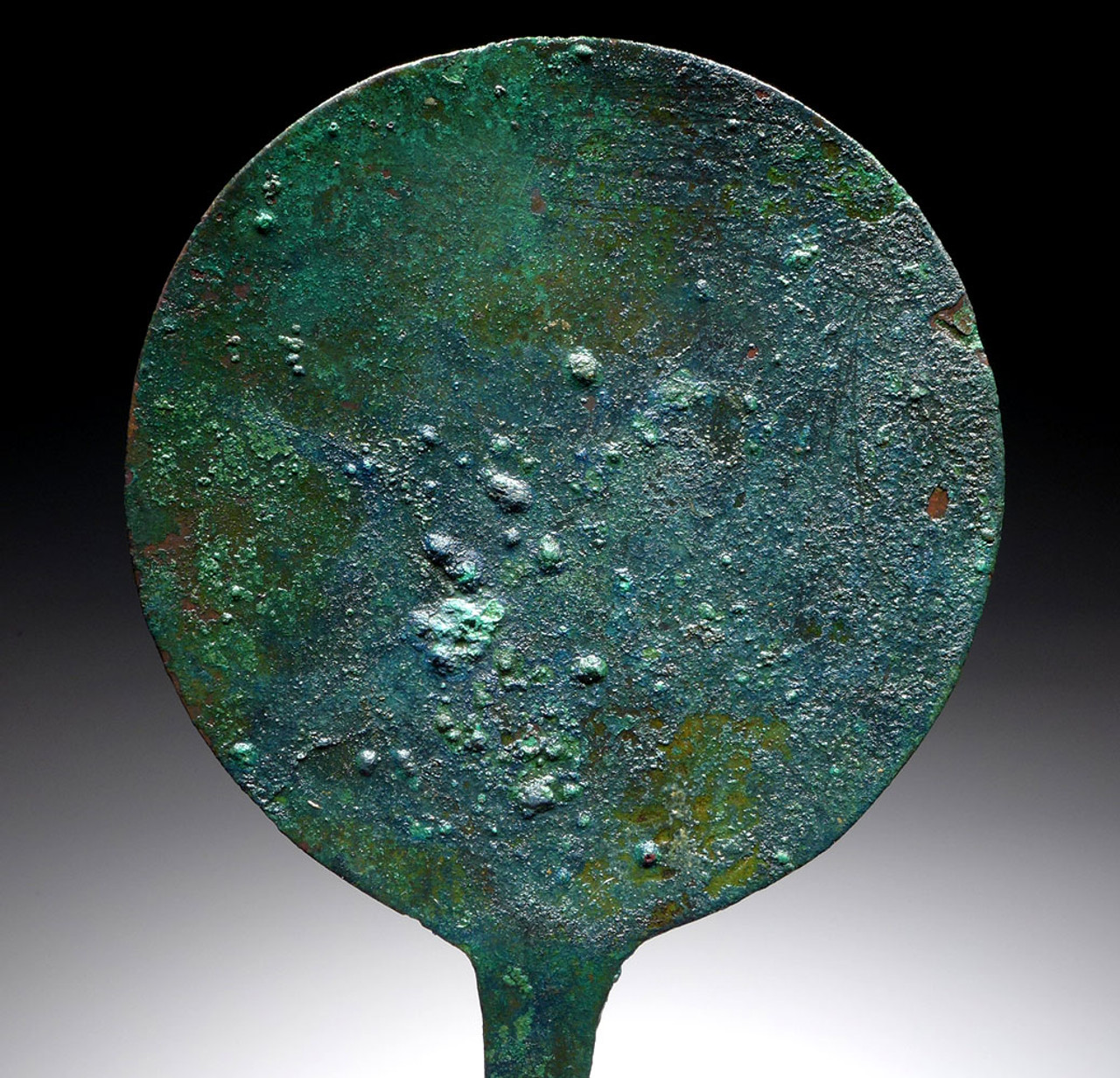 OUR FINEST LARGE ANCIENT BRONZE VANITY MIRROR FROM NEAR EASTERN LURISTAN  *LUR214