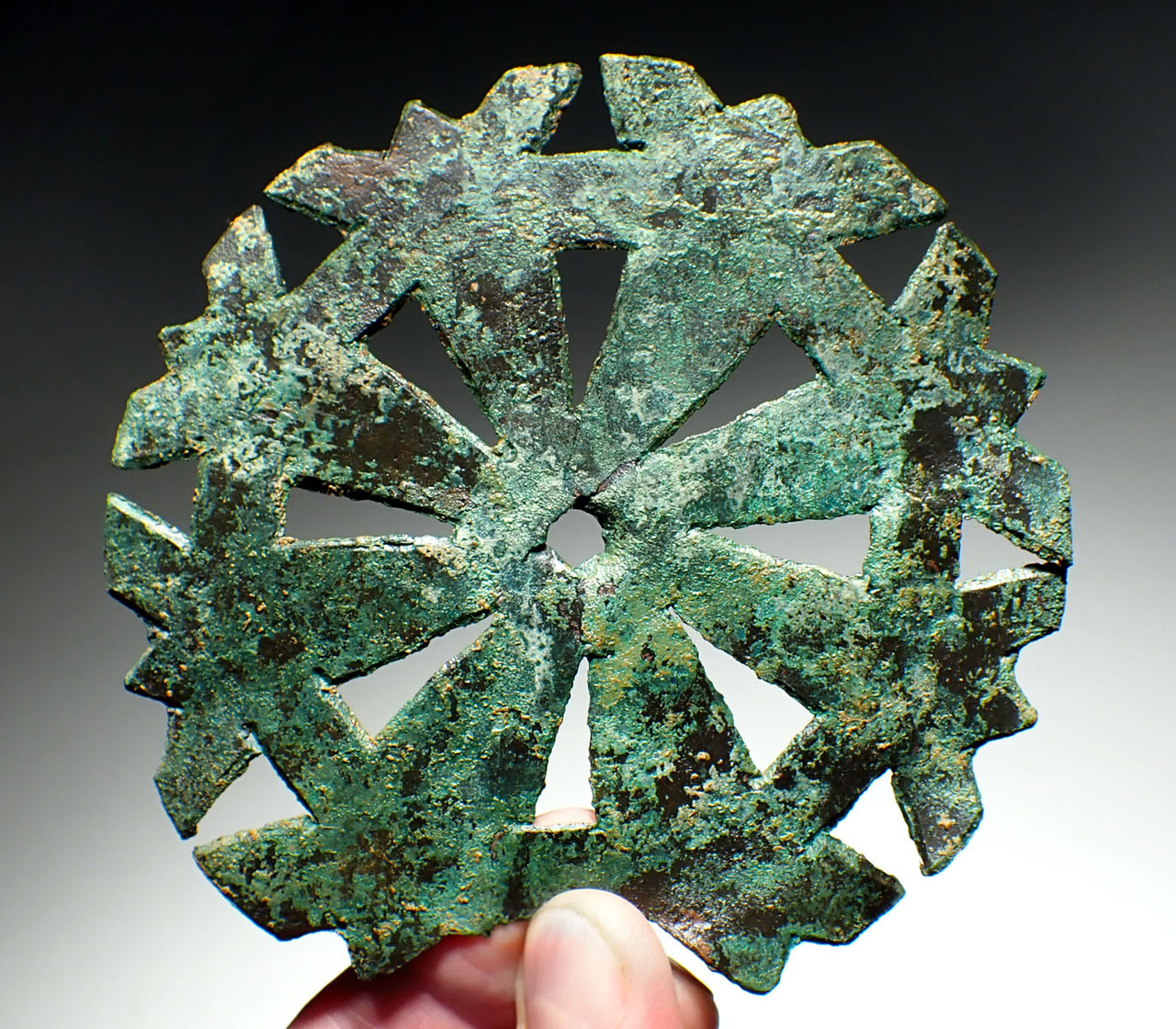 RARE LARGE DECORATIVE ANCIENT COPPER BRONZE APPLIQUE FROM THE INDUS RIVER VALLEY CIVILIZATION  *LUR379