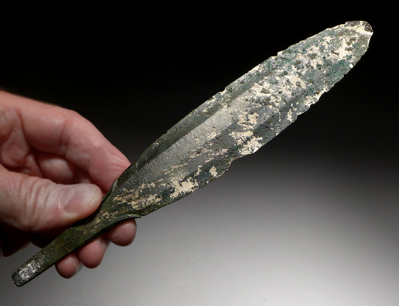 RARE ANCIENT ACHAEMENID WHITE BRONZE RAZOR DAGGER KNIFE BLADE FROM IRAN'S FIRST PERSIAN EMPIRE  *LUR137
