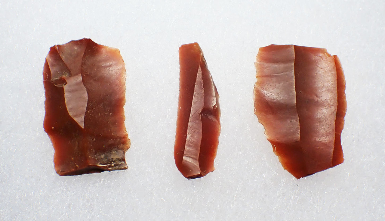THREE SUPERB EUROPEAN MESOLITHIC MICROBLADES OF RADIOLARITE FROM HUNGARY  *N290