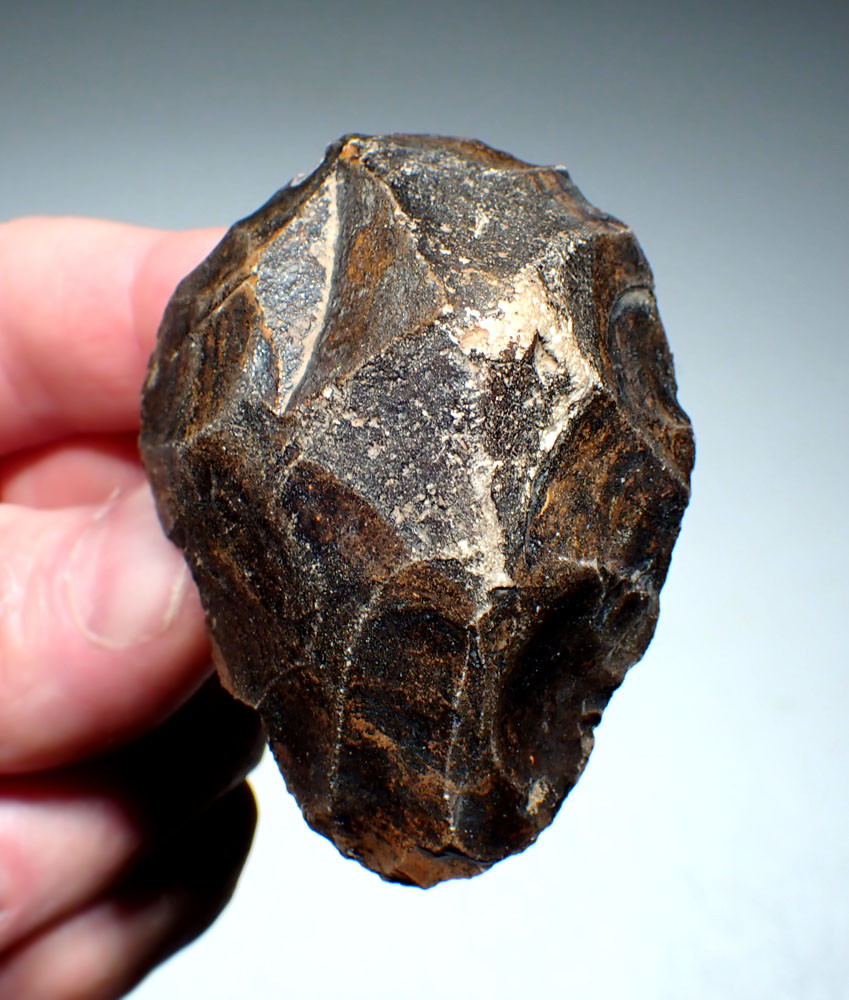 RARE TURTLEBACK BIFACE FLINT HAND AXE FROM MIDDLE STONE AGE AFRICA