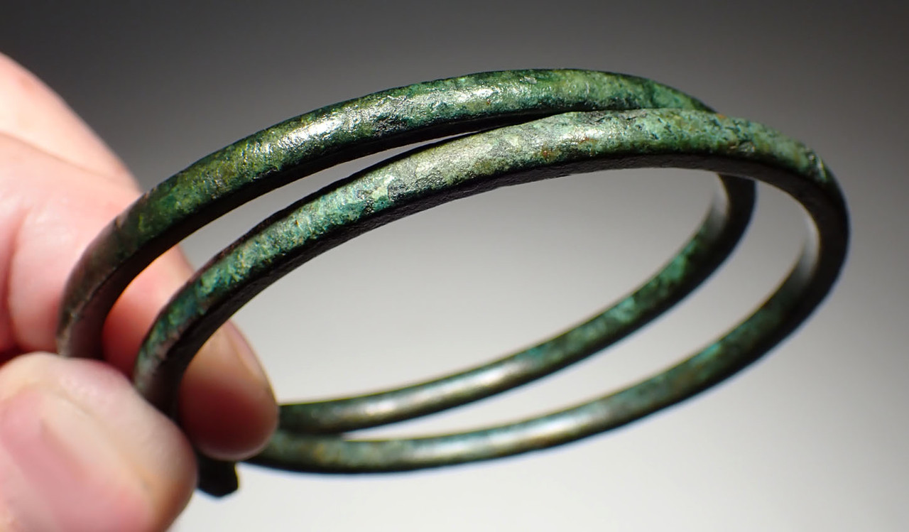EXCEPTIONAL MATCHING ANCIENT BRONZE BANGLE BRACELETS  FROM NEAR EAST LURISTAN  *LUR396