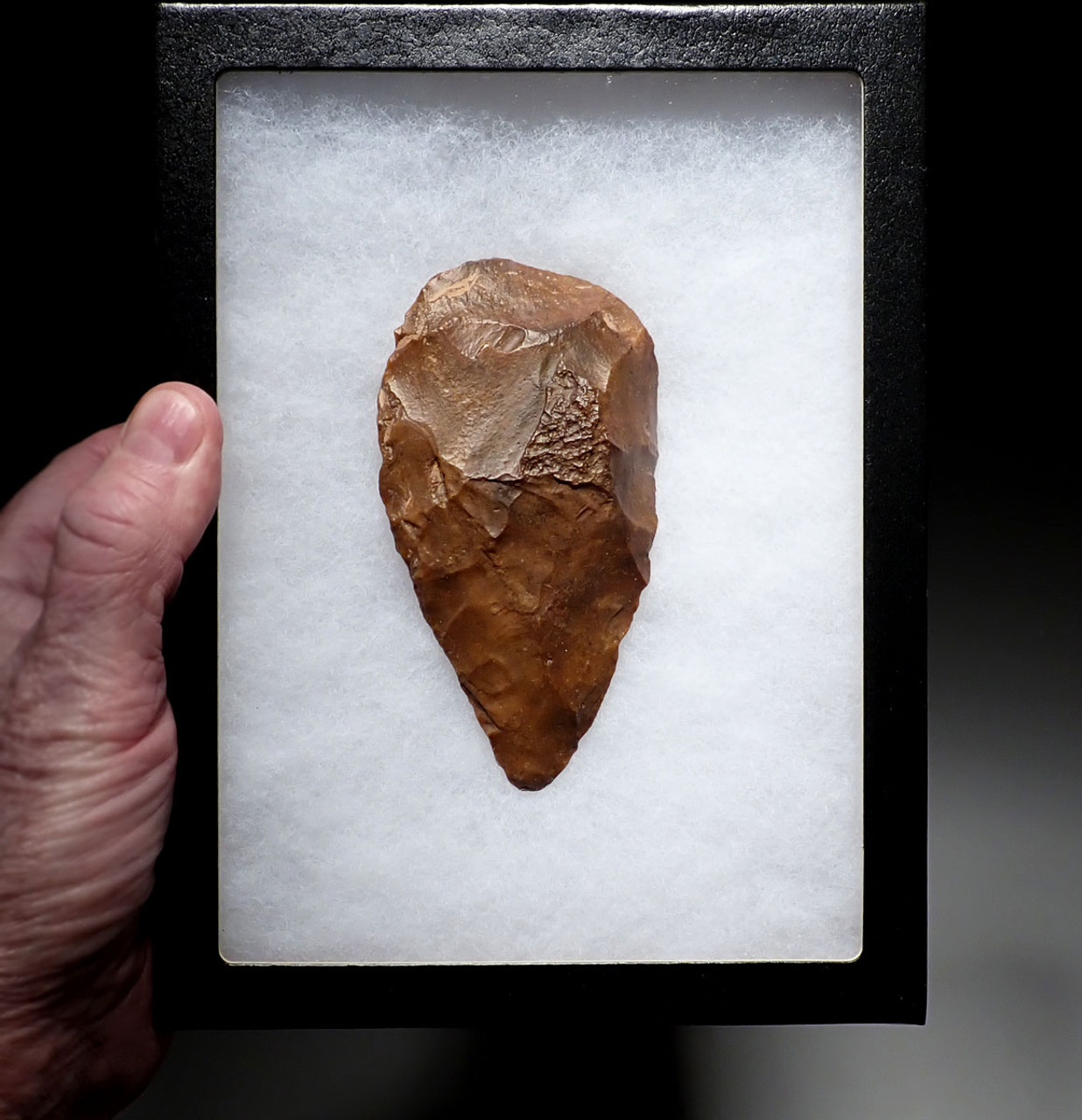 RARE MIDDLE STONE AGE HAND AXE WITH FACE FEATURE? FROM