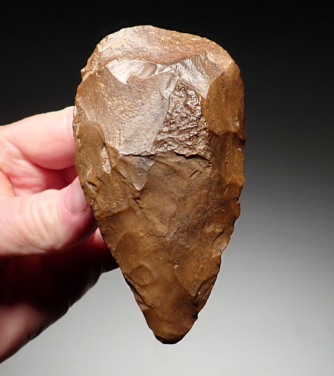 RARE MIDDLE STONE AGE HAND AXE WITH FACE FEATURE? FROM PREHISTORIC