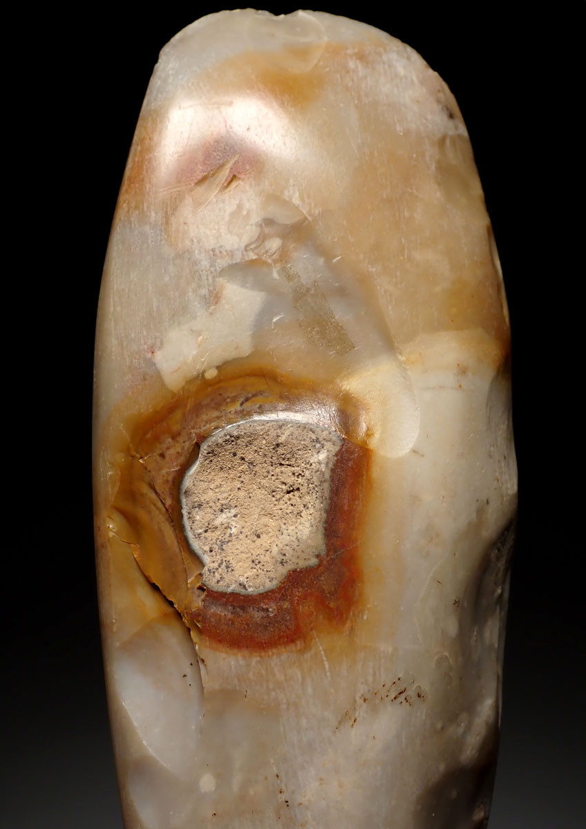 UNIQUELY COLORED EUROPEAN NEOLITHIC POLISHED FLINT CELT AXE  FROM FRANCE  *N300
