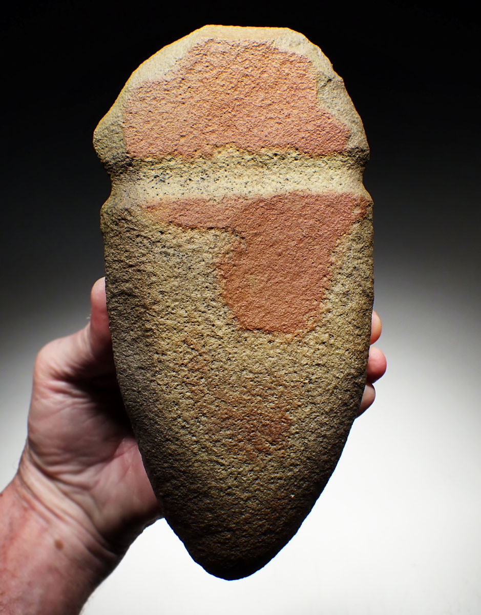 MASSIVE SKULL-CRUSHER GROOVED NEOLITHIC WAR AXE OF THE AFRICAN