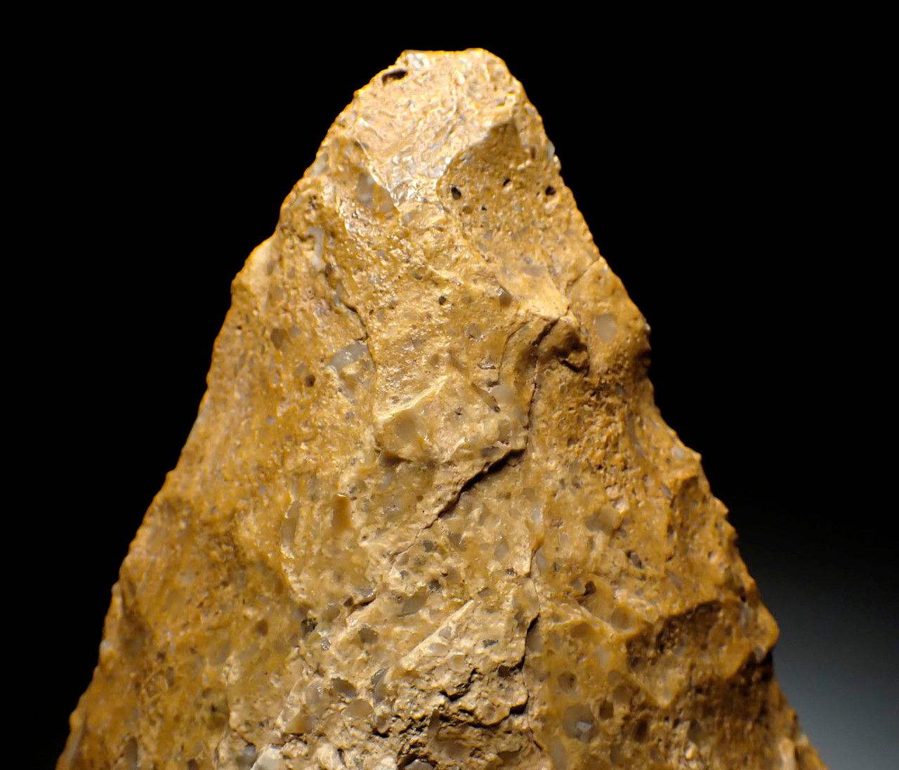 INVESTMENT-CLASS LARGE GOLD PUDDINGSTONE SUB TRIANGULAR ACHEULEAN