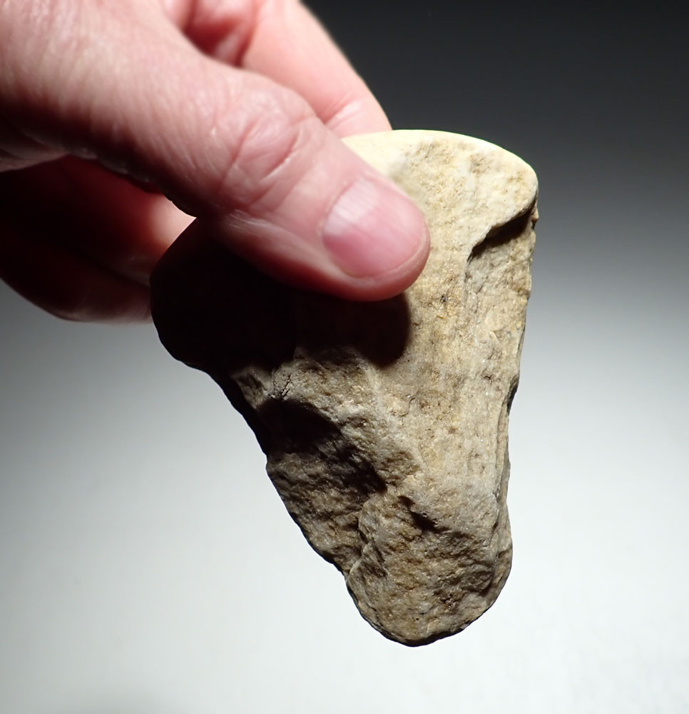 RARE EUROPEAN OLDOWAN POINTED PEBBLE AXE SHOWING EVOLVING HUMAN TOOL DESIGN *PB200