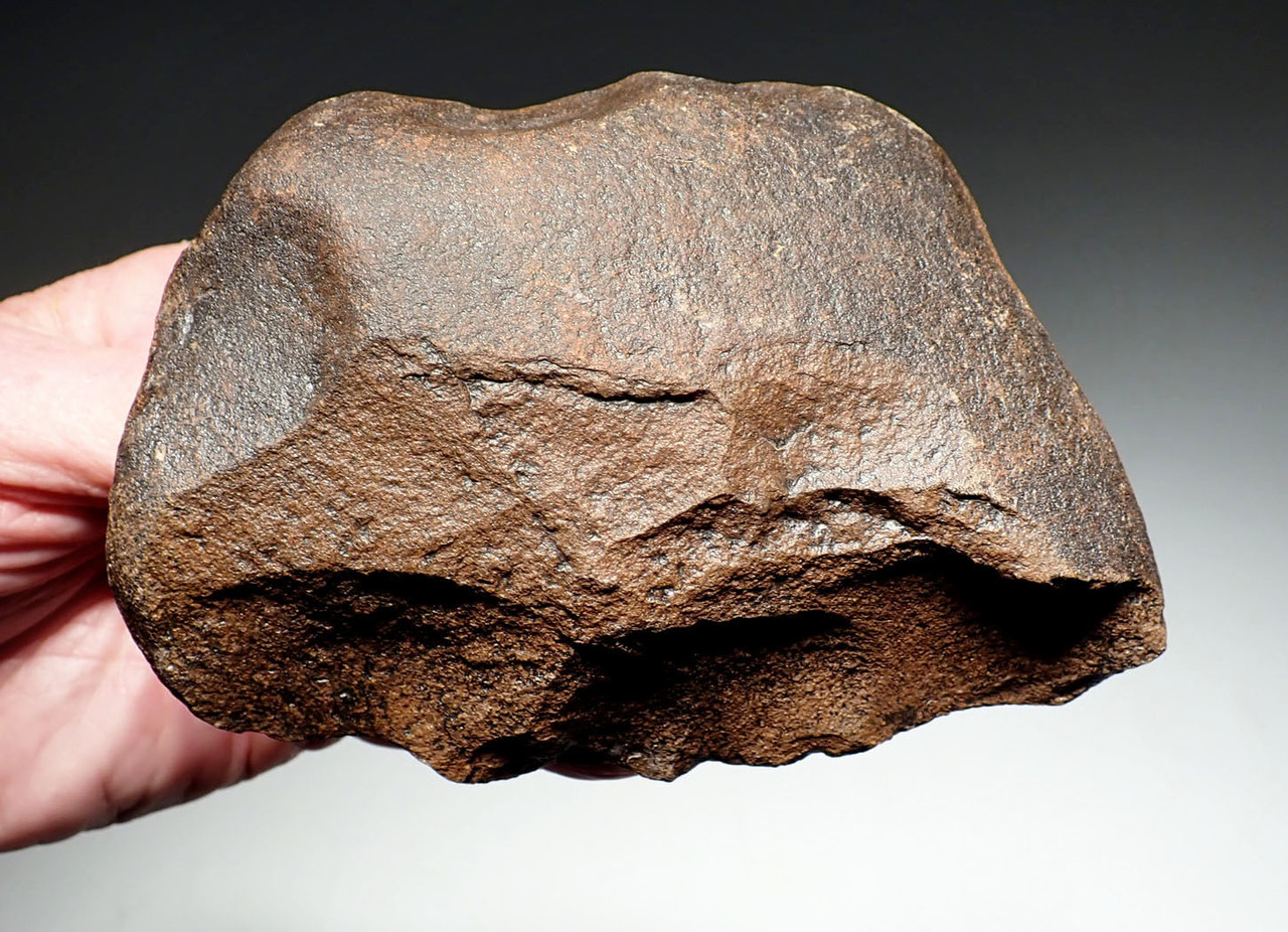 EXTRAORDINARY HOMO ERECTUS MODE 1 OLDOWAN PEBBLE CHOPPER CLEAVER AXE FROM AFRICA  *PB206