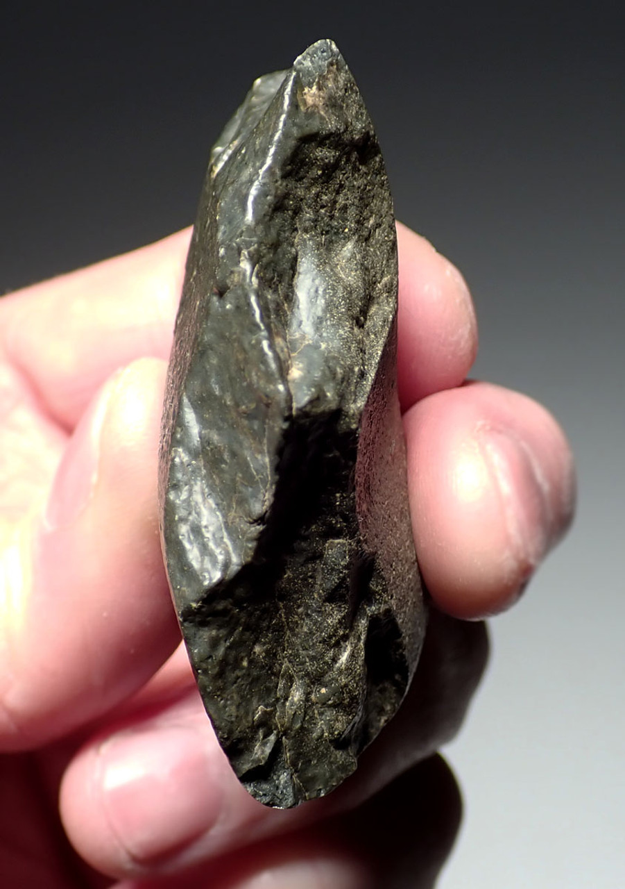 MODE 1 OLDOWAN PEBBLE CHOPPER AXE OF MINT GREEN BASALT FROM AFRICA  *PB197