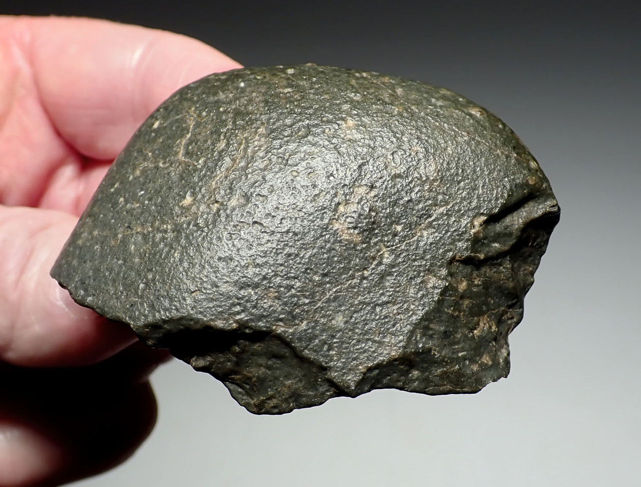 MODE 1 OLDOWAN PEBBLE CHOPPER AXE OF MINT GREEN BASALT FROM AFRICA  *PB197