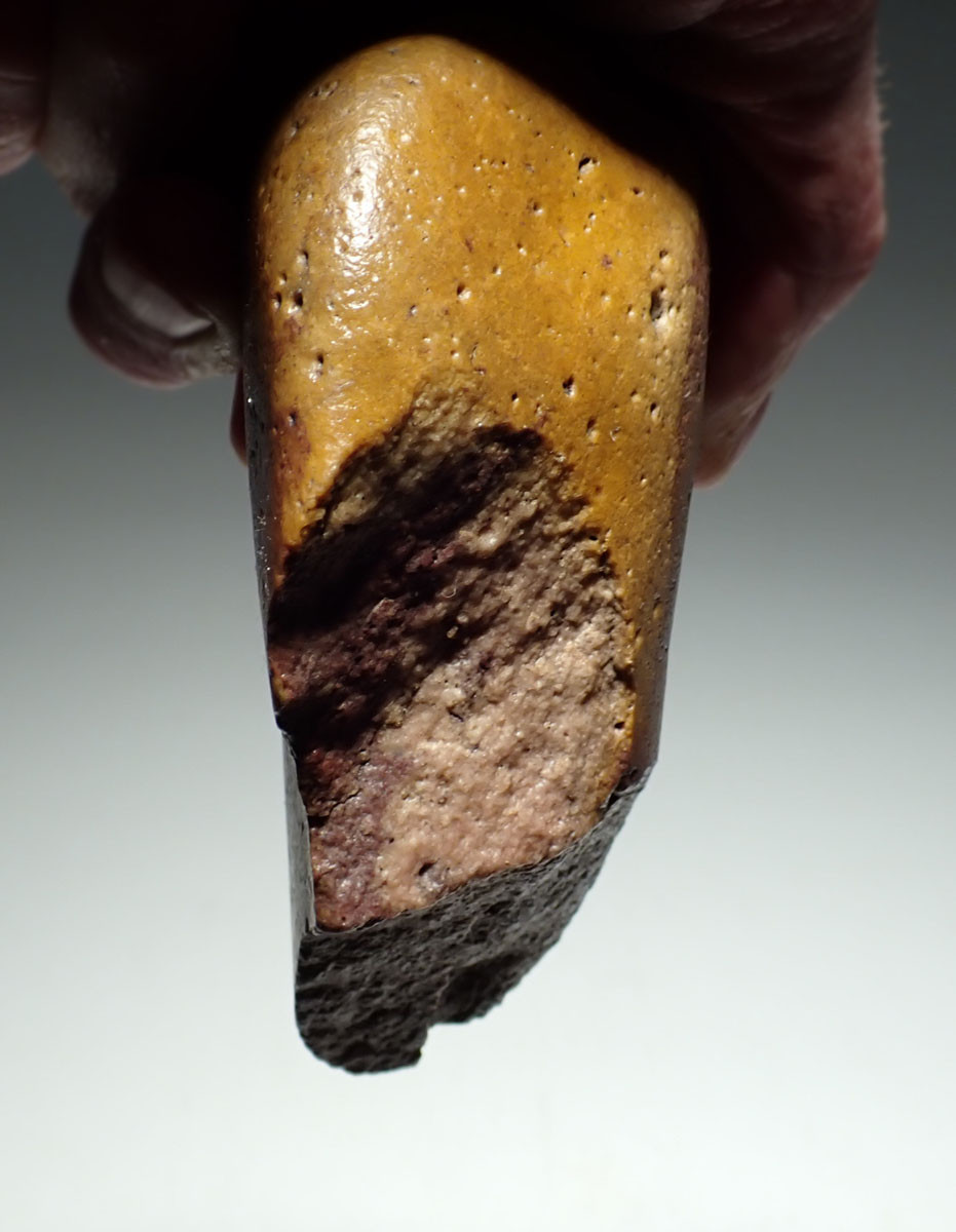 MUSEUM-CLASS BI-COLORED MODE 1 BASALT OLDOWAN PEBBLE CHOPPER AXE FROM PREHISTORIC AFRICA   *PB212