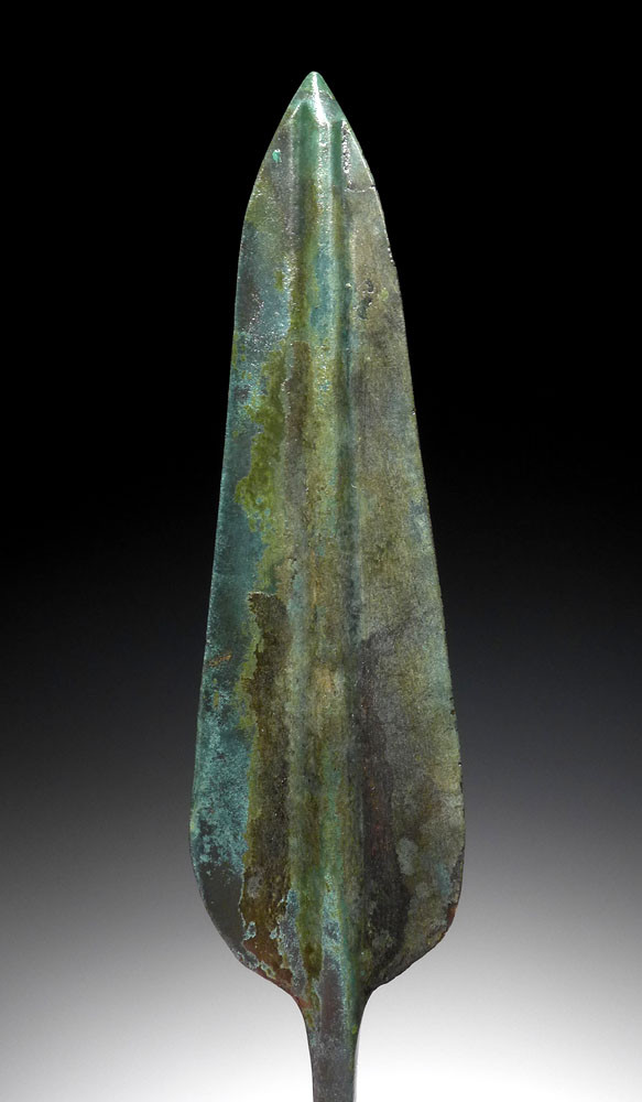 LARGE FINEST MUSEUM-CLASS ANCIENT BRONZE JAVELIN SPEARHEAD FROM THE NEAR EASTERN LURISTAN CULTURE *NE189