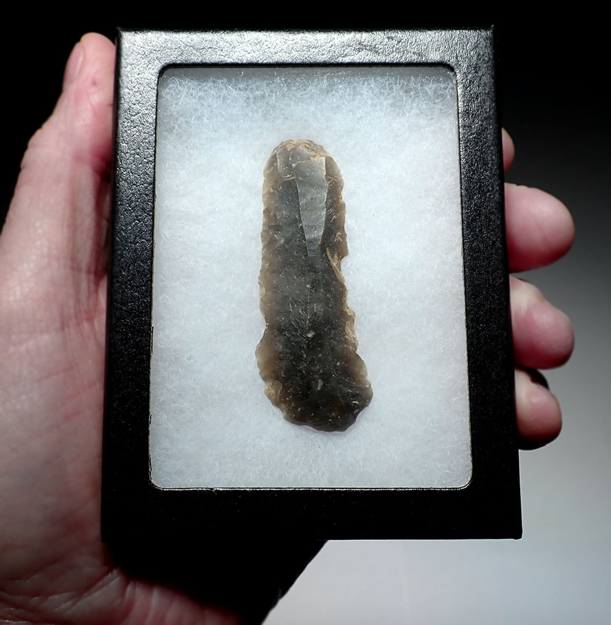 EXCEPTIONAL BRITISH NEOLITHIC FLINT BLADE KNIFE TOOL FROM THE FAMOUS BOWL BARROWS OF SOPLEY COMMON IN ENGLAND  *N302