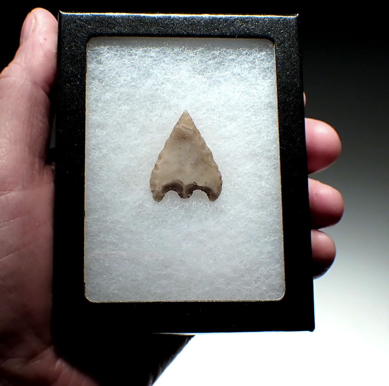 EXCEPTIONAL ULTRA RARE BRITISH EARLY BRONZE AGE FLINT PRESTIGE BELL BEAKER ARROWHEAD FROM SUFFOLK ENGLAND  *N311