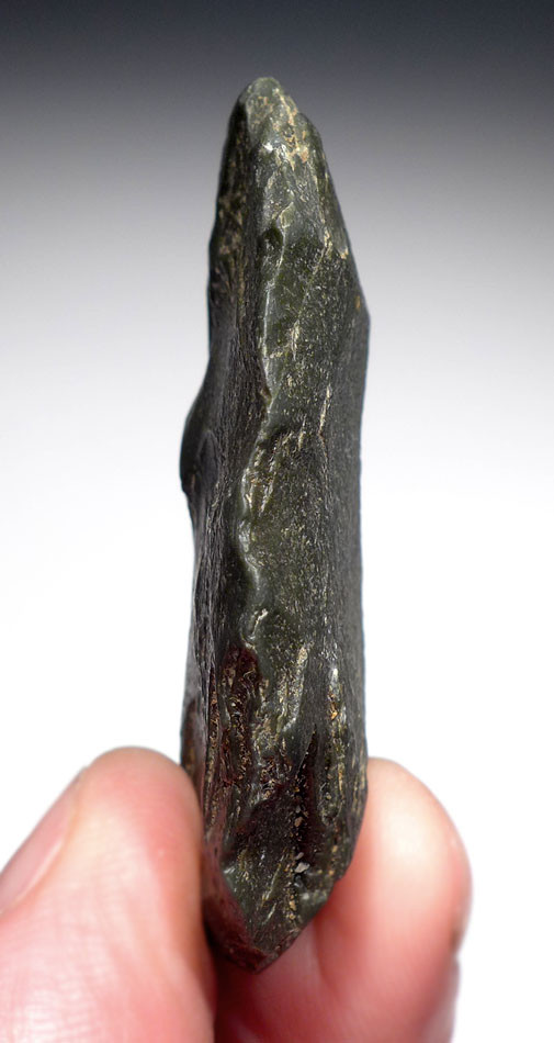 TENERIAN AFRICAN NEOLITHIC GREEN JASPER KNIFE AND DISK SCRAPER