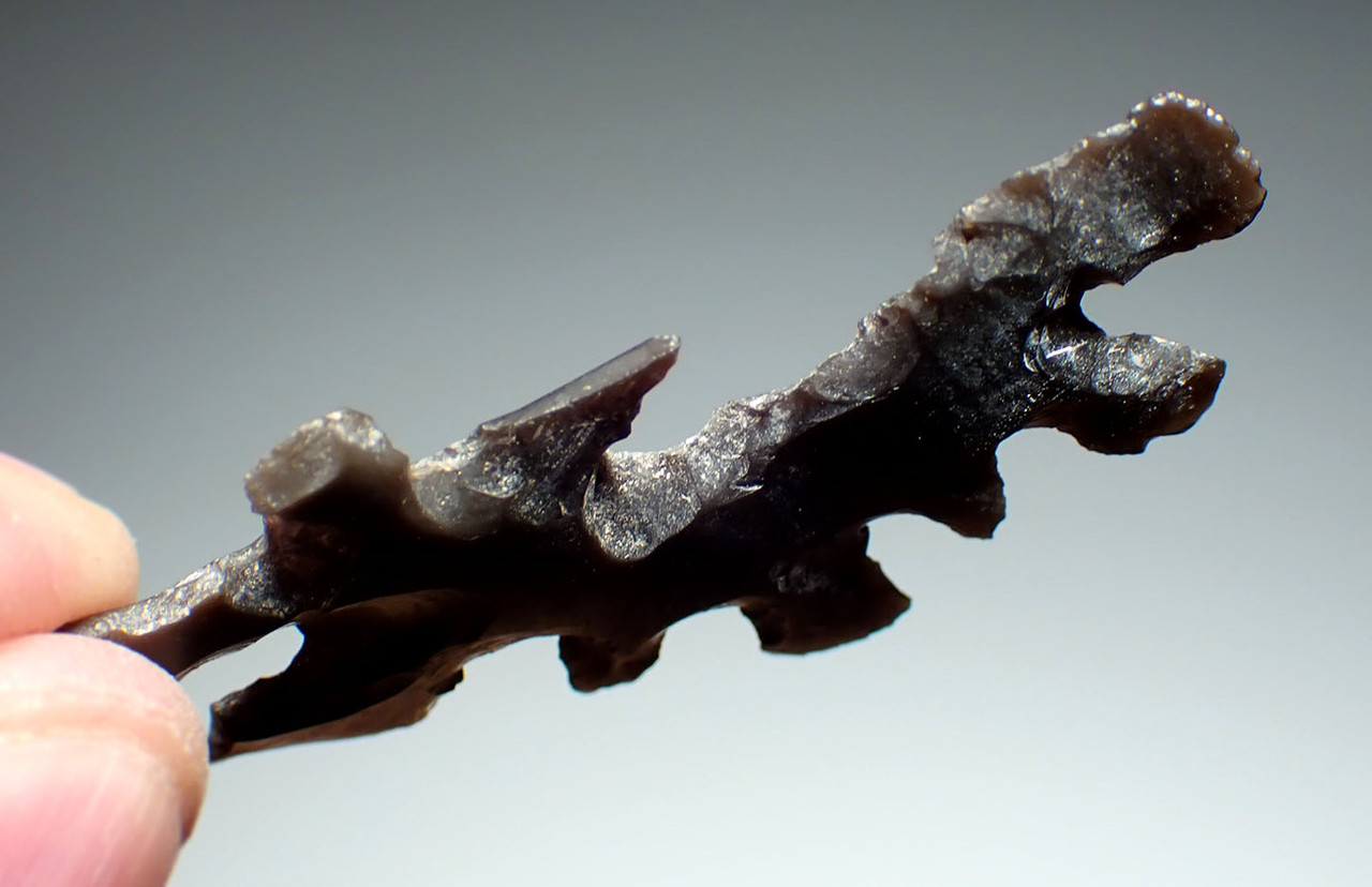 INTRICATE MAYAN OBSIDIAN FLAKED ABSTRACT ECCENTRIC EFFIGY  *PC602