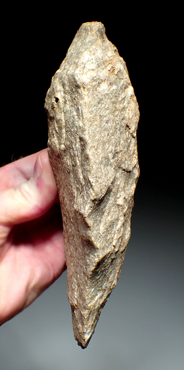 PREHISTORIC HOMO ERGASTER LARGE EAST AFRICA ACHEULEAN RHYOLITE HAND AXE FROM FAMOUS SITE  *ACH487