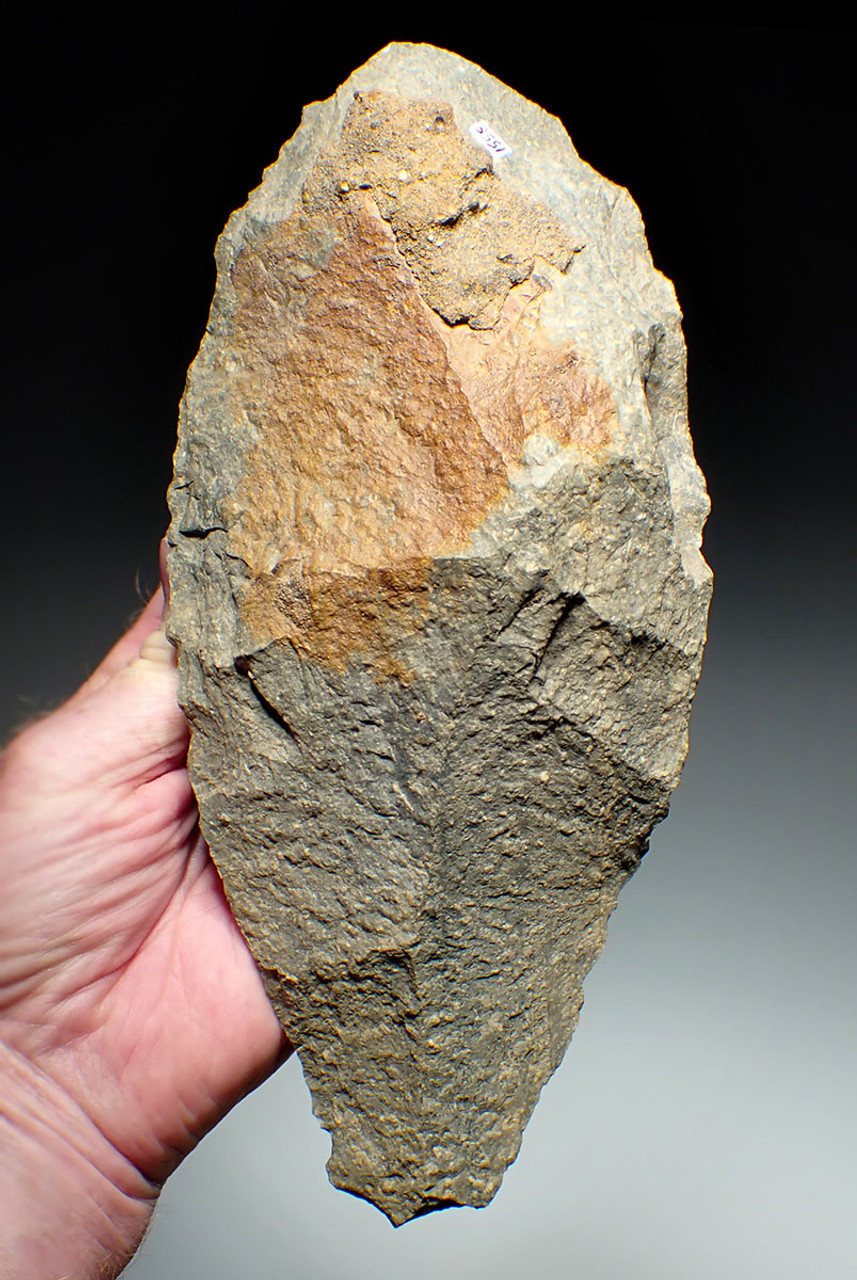 MASSIVE PREHISTORIC HOMO ERGASTER EAST AFRICA ACHEULEAN RHYOLITE HAND AXE FROM FAMOUS SITE  *ACH485
