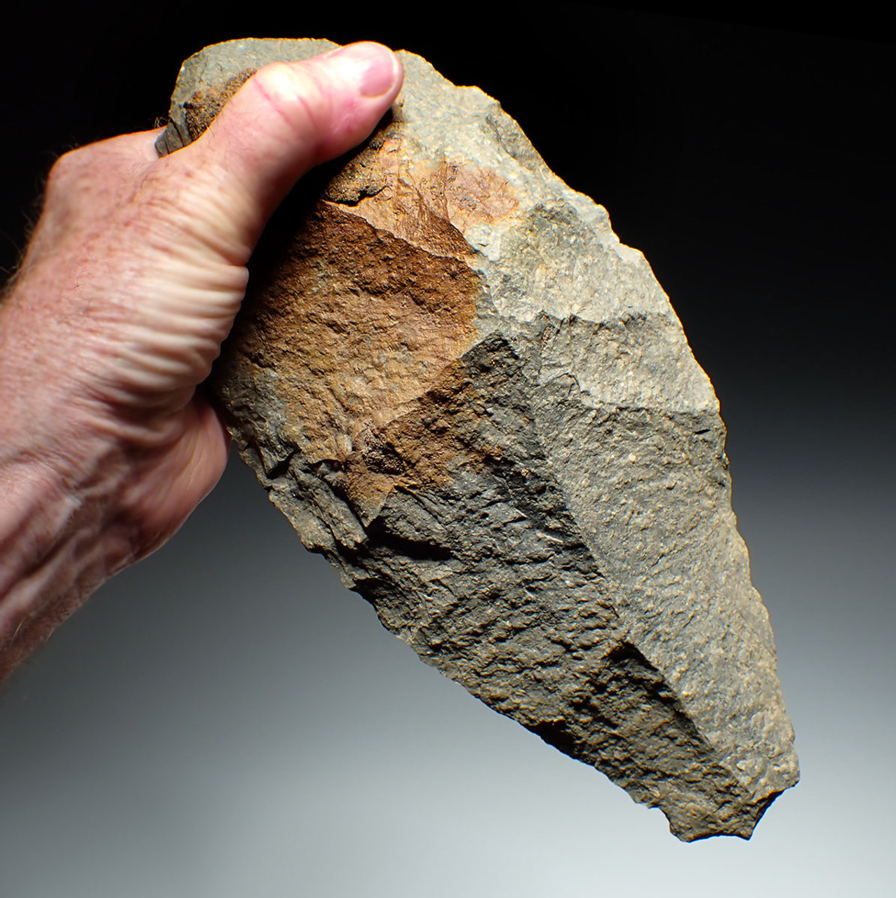 MASSIVE PREHISTORIC HOMO ERGASTER EAST AFRICA ACHEULEAN RHYOLITE HAND AXE FROM FAMOUS SITE  *ACH485