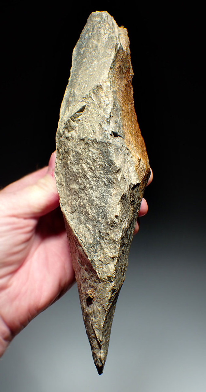 MASSIVE PREHISTORIC HOMO ERGASTER EAST AFRICA ACHEULEAN RHYOLITE HAND AXE FROM FAMOUS SITE  *ACH485