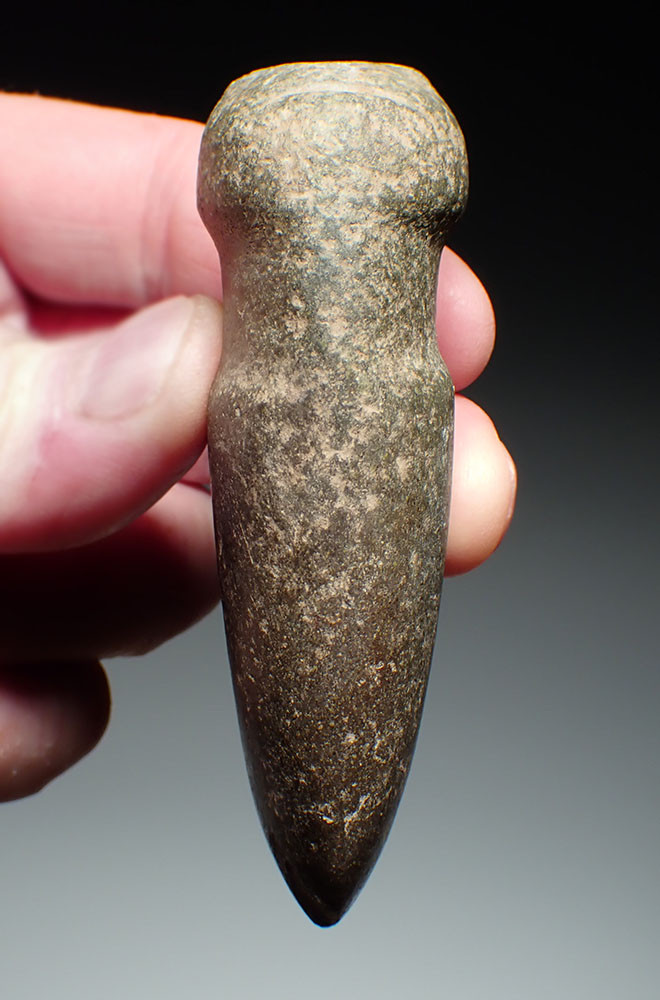 UNIQUE GROOVED INCA PRE-COLUMBIAN HARDSTONE COMPACT WAR AXE  *PC604