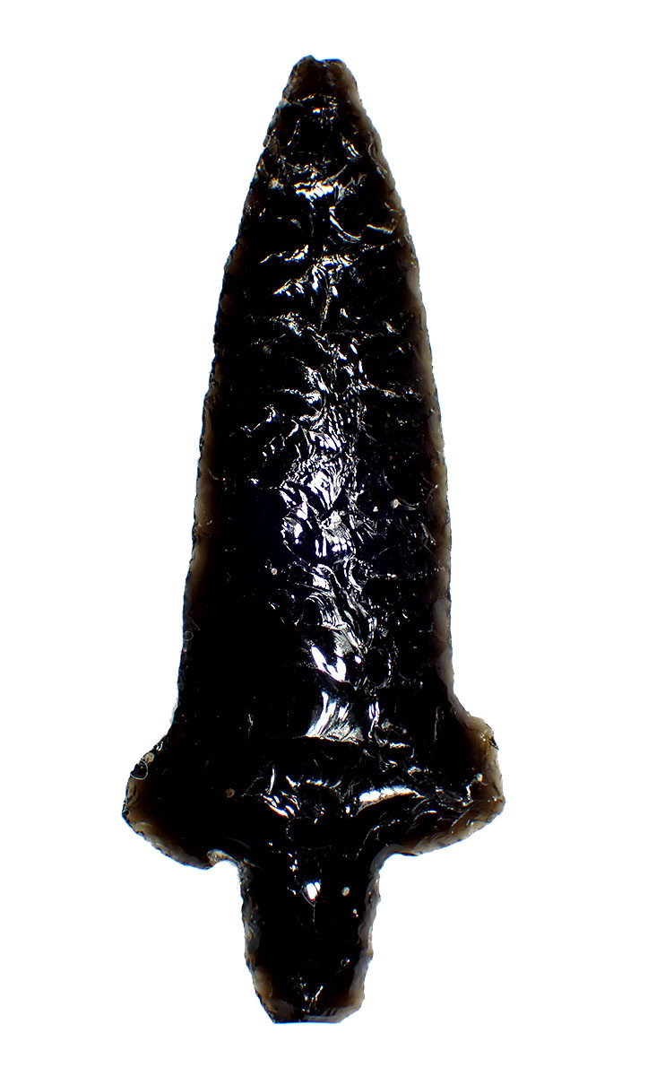 SPECTACULAR GREEN OBSIDIAN ROYAL PRESTIGE SPEARHEAD FROM THE ANCIENT PRE-COLUMBIAN TEOTIHUACAN EMPIRE  *PC613