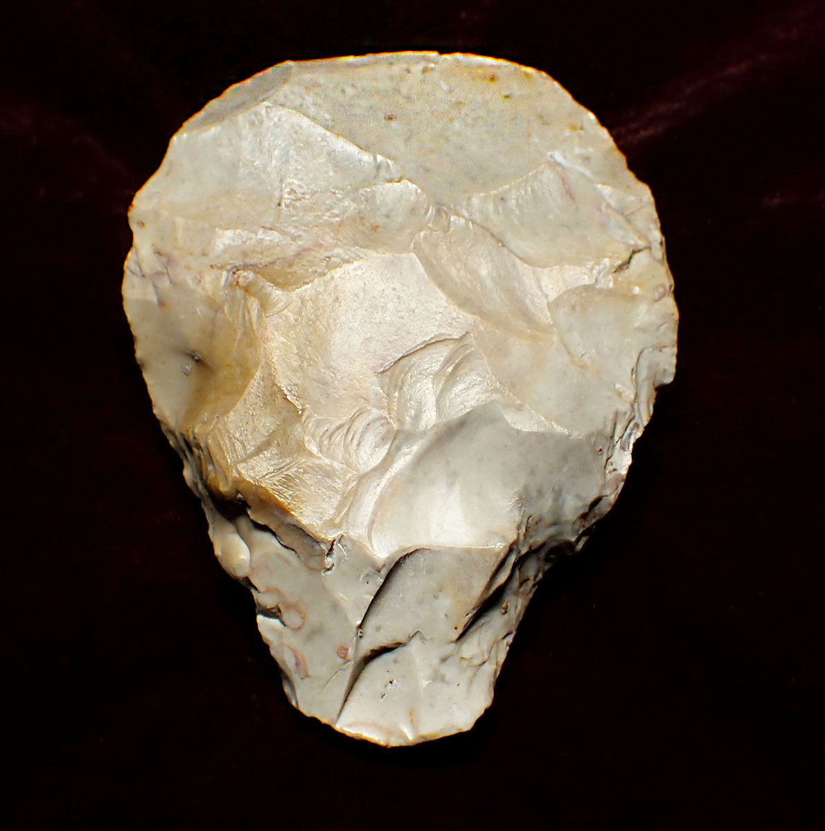 EXCEPTIONAL NEANDERTHAL MOUSTERIAN FLINT BIFACE HAND AXE FROM