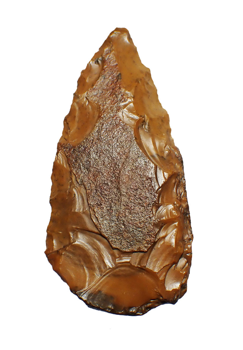 CHOICE BIFACIAL EGYPTIAN FAYUM NEOLITHIC FLINT KNIFE BLADE FROM