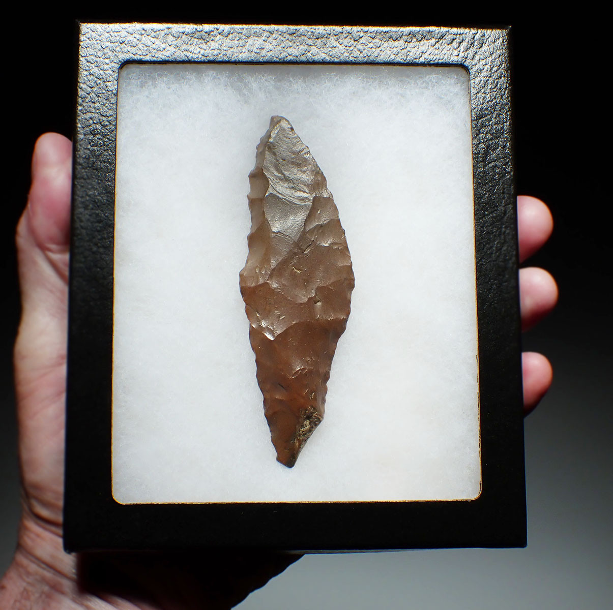 LARGE FAYUM NEOLITHIC EGYPTIAN FLINT SICKLE BLADE FROM PREDYNASTIC EGYPT  *CAP439