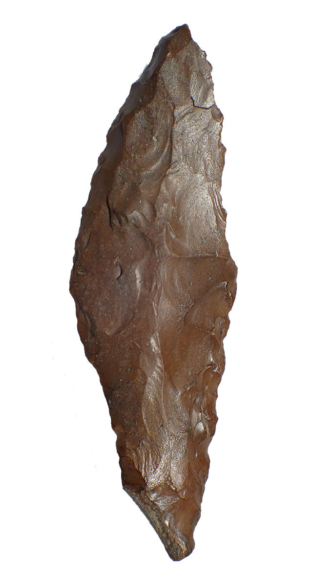 LARGE FAYUM NEOLITHIC EGYPTIAN FLINT SICKLE BLADE FROM PREDYNASTIC EGYPT  *CAP439