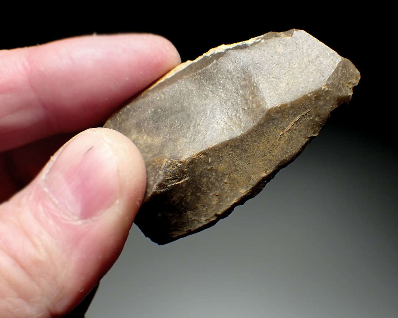SUPERB NEANDERTHAL MOUSTERIAN NATURALLY BACKED KNIFE FLAKE TOOL FROM DORDOGNE FRANCE  *M527