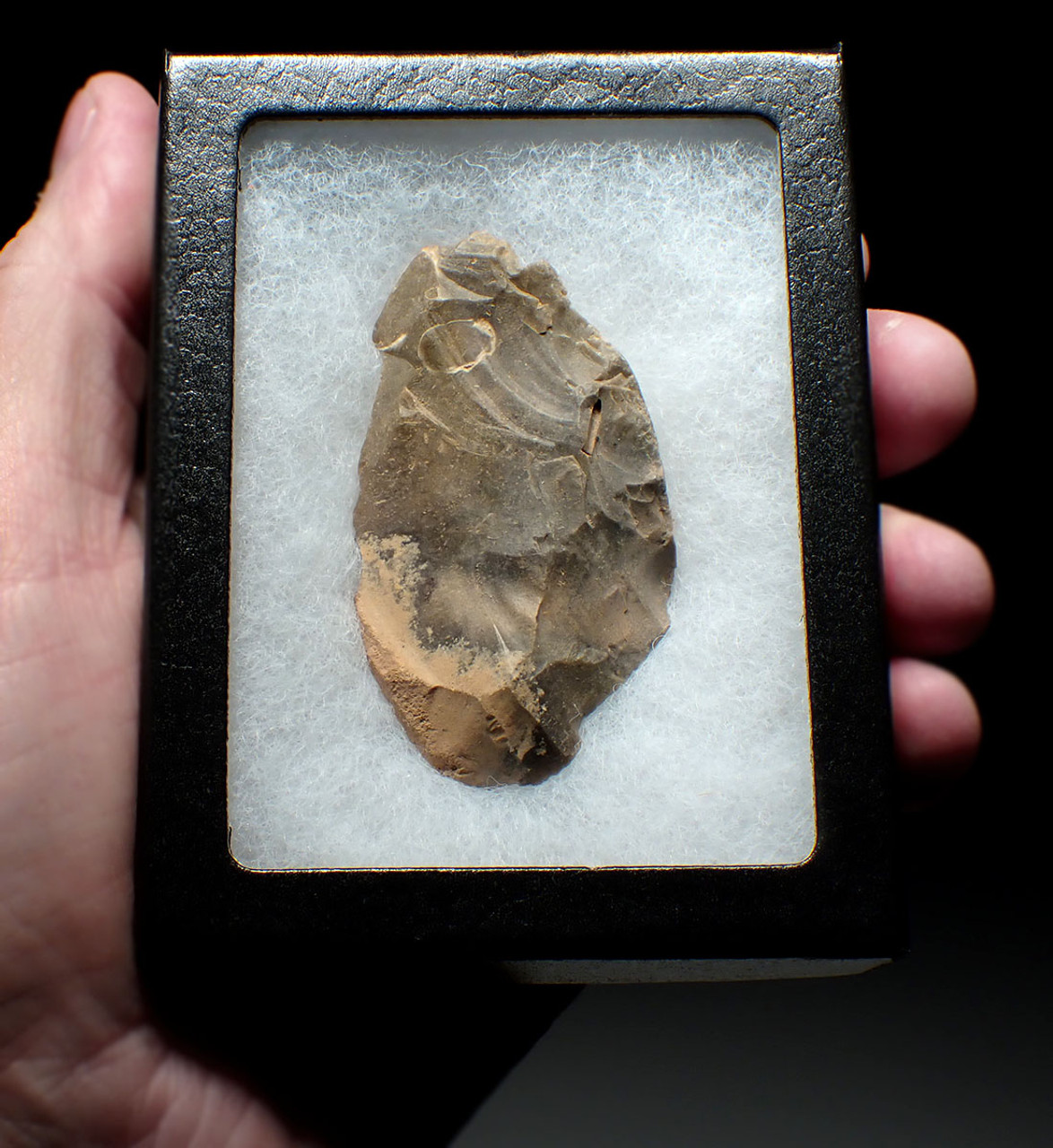 LARGE NEANDERTHAL MOUSTERIAN FLINT SIDE SCRAPER FLAKE TOOL FROM DORDOGNE FRANCE  *M534