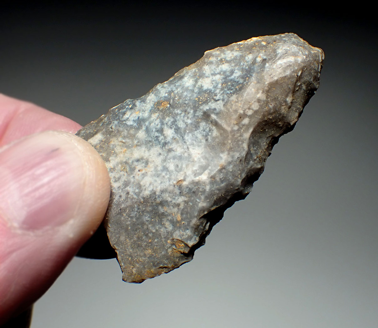 NEANDERTHAL MOUSTERIAN FLINT DOUBLE SIDE SCRAPER FLAKE TOOL FROM DORDOGNE FRANCE  *M529 NEANDERTHAL MOUSTERIAN FLINT DOUBLE SIDE SCRAPER FLAKE TOOL FROM DORDOGNE FRANCE  *M529