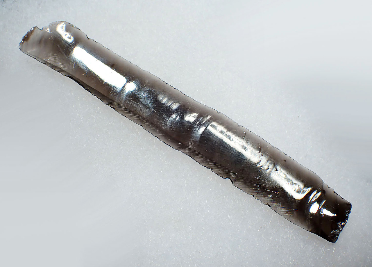 UNBROKEN AZTEC PRE-COLUMBIAN OBSIDIAN PRISMATIC BLADE FOR RITUAL