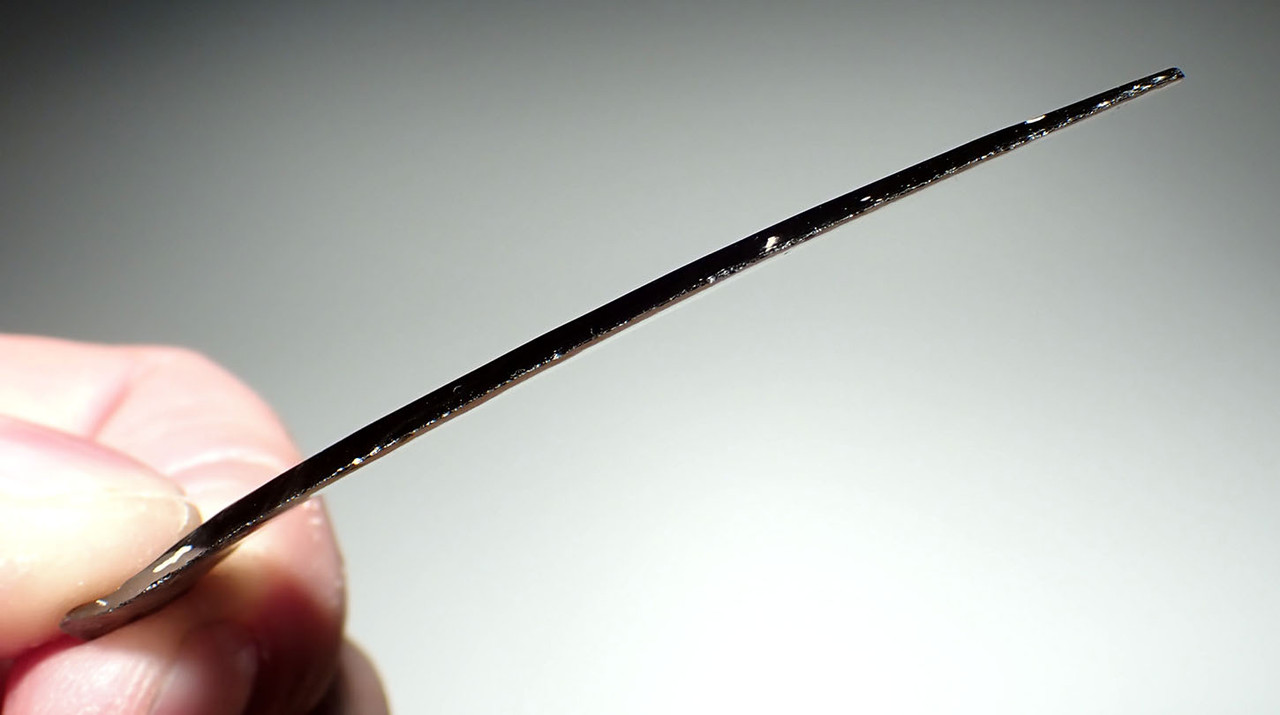 UNBROKEN AZTEC PRE-COLUMBIAN OBSIDIAN PRISMATIC BLADE FOR RITUAL BLOOD-LETTING SACRIFICE  *PC620