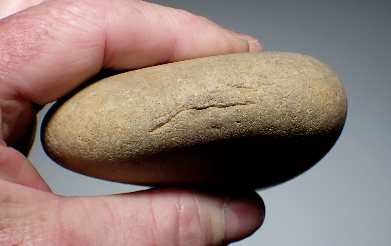 EUROPEAN HOMO ERECTUS MODE 1 OLDOWAN PEBBLE AXE CHOPPER FROM PALEOLITHIC IBERIA - FIRST HUMANS IN EUROPE  *PB220