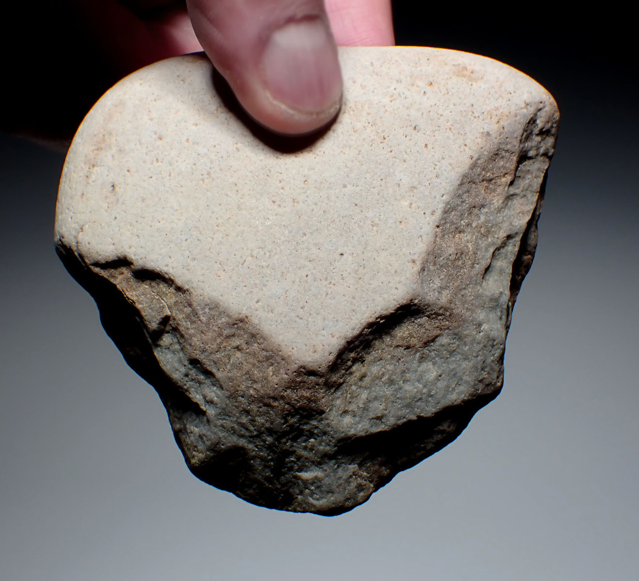 EUROPEAN HOMO ERECTUS MODE 1 OLDOWAN PEBBLE AXE CHOPPER FROM PALEOLITHIC IBERIA - FIRST HUMANS IN EUROPE  *PB218