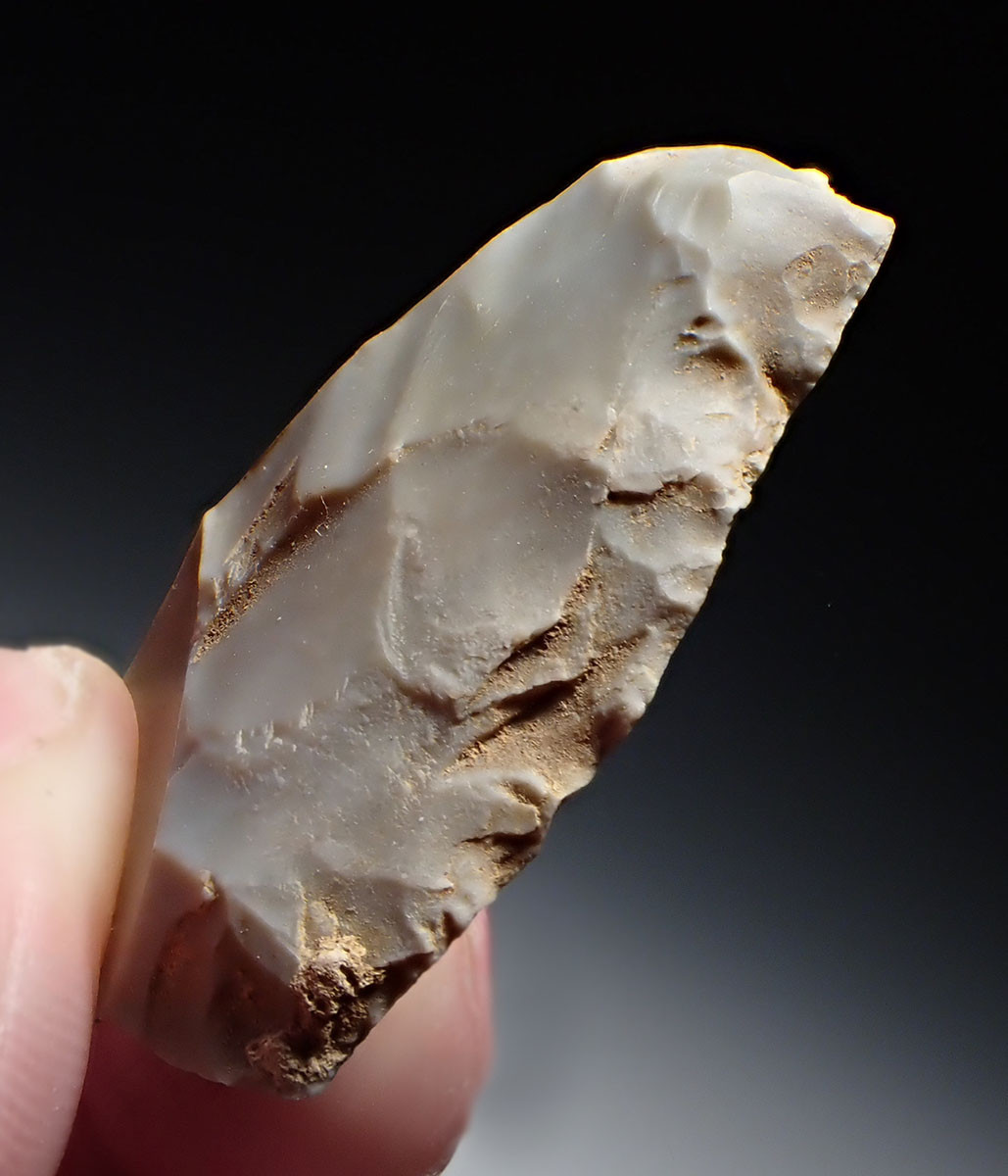 CRO-MAGNON UPPER PALEOLITHIC MAGDALENIAN FLINT CONVERGENT SCRAPER TOOL FROM FAMOUS PLACARD CAVE ART SITE IN FRANCE  *UP080