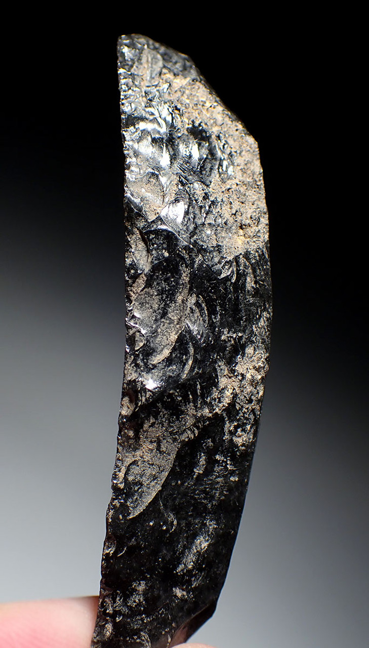 SUPERB OBSIDIAN BLADE END SCRAPER OF THE PRE-COLUMBIAN TEOTIHUACAN EMPIRE  *PC630